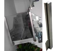 Stainless Steel Staircase il Railing Post with Glass Side Mount Kit, Outdoor Steps Mid Post 115cm/45.3in, Durable Clamp Bracket for Safety and Style