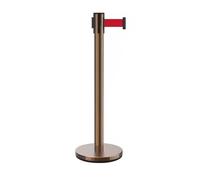 Stainless Steel Stanchion, Red Rope Carpet Ropes Set, Crowd Control Barrier with Sturdy Concrete and Metal Base, Stanchion Post Sign Holder Line Dividers, for Party Theater