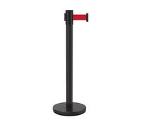 Stainless Steel Stanchion, Red Rope Carpet Ropes Set, Crowd Control Barrier with Sturdy Concrete and Metal Base, Stanchion Post Sign Holder Line Dividers, for Party Theater