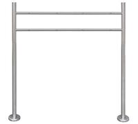 Stainless Steel Stand for Double Mailbox Berkfield Home Silver One Size