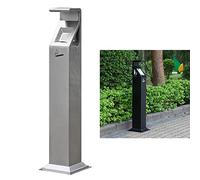 Stainless Steel Standing Ashtray - Free Standing Outdoor Contemporary Floor Ash Tray for Patio, Commercial Metal Ashtrays - Tall, Durable & Stylish