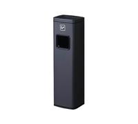 Stainless Steel Standing Ashtray Outdoor Corridor Ash Pillar Hotel Lobby Cigarette Butt Collection(Gray)