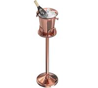 Stainless Steel Standing Ice Bucket with Stand - Gold Champagne Ice Cube Container for Party, Wine, Beer, KTV, Club, Bar, Bbq, Wedding - 12lb 5L (rose gold)