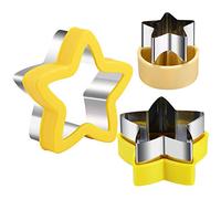 Stainless Steel Star Cookie Cutters, Mini to Large Sizes, Five-pointed Star & Vegetable Shapes Set for Kids