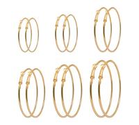 Stainless Steel Statement Earrings - Large Hoop Earrings, Gold Hoops