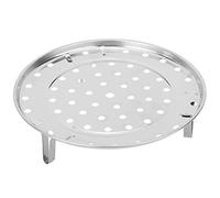 Stainless Steel Steam Holder with 5cm Elevated Base, Heavy Duty Steamer Rack Stand for Kitchen Cookware - 26cm Round Steaming Basket Tray for Pressure Cooker, Pots & Canner Accessories