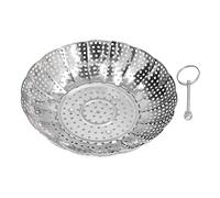 Stainless Steel Steamer Basket, Foldable Expandable Steamer Basket Insert with Removable Center Handle Vegetable Steamer for Cooking