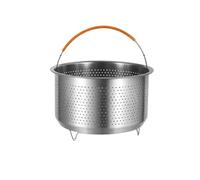 Stainless Steel Steamer Basket in Stant Pot Accessories for Instant Cooker With Silicone Handle Pressure Cooker Rice Steamer for cooking(21.5cm height)