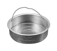 Stainless Steel Steamer Basket with Handles for Steaming Vegetables, Rice Washing, and Pot Straining with Safe Removal from Boiling Water (21CM)