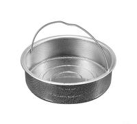 Stainless Steel Steamer Basket with Handles for Vegetables | 3-in-1 Steamer, Rice Washer, Strainer; Even Steam Distribution; Safe Cool-touch Handles; Easy Clean, Compact Storage