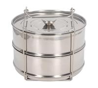 Stainless Steel Steamer Pot, 2 Tier Stackable Steaming Pot with Lid Stackable Steamer Insert Pans for Kitchen Cooking