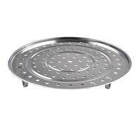 Stainless Steel Steamer Rack with 3 Detachable Feet, Round Steam Cooking Tray for Pots and Pans, Kitchen Utensil for Steaming Roasting (26CM)