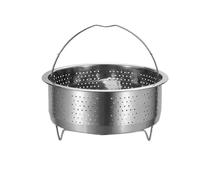 Stainless Steel Steamer Stainless Steel Steamer Basket in Stant Pot Accessories for Instant Cooker With Silicone Handle Pressure Cooker Rice Pot(20cm)