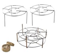 Stainless Steel Steaming Rack Round Steam Rack for Instant Pot Accessories Round Steaming Rack Cooking Rack Tall Cooking Gift Easy to Store on Kitchen Hooks for Cooking Roasting Baking Grate (4PCS)