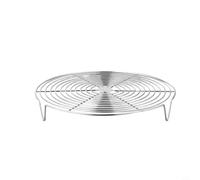 Stainless Steel Steaming Tray Rack for Use with Multiple Cookware Types, Supporting Dumplings, Eggs, and Grilled Foods with Easy Cleanup Features (28cm)