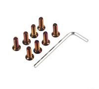 Stainless Steel Steering Wheel Fasteners M5x0.8 8-Pack(Bluing Flat Head)
