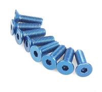 Stainless Steel Steering Wheel Fasteners M5x0.8 8-Pack(Celestial Blue Round Head)