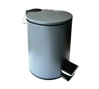 Stainless Steel Step Bin 3L Soft Close Gray Round With Inner Bucket Trash Can