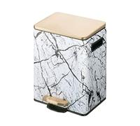 Stainless Steel Step Trash Can 12L/3.1 Gallon Soft Close Lid Foot Pedal Plastic Inner Bucket Rubbish Recycle Bin Garbage Can for Home & Office