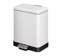 Stainless Steel Step Trash Can with Lid, 13L Anti-Fingerprint Kitchen Waste Bin, Removable Inner Bucket, Perfect for Home & Office (Black)