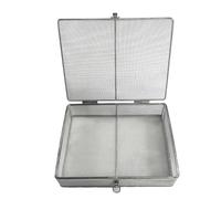 Stainless Steel Sterilization Tray with Lid, Mesh Perforated Baskets for Surgical, Medical, and Dental Instruments