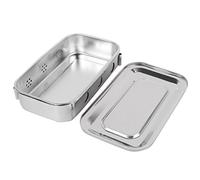Stainless Steel Sterilizer Box, Surgical Instruments Storage Box, Square Shape Sterilization Tray for Dentistry, Laboratory