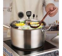 Stainless Steel Stew Pot with Solid Base Design for Reliable Performance in Home and Light Commercial For kitchens (18cm × 11cm)