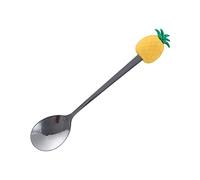 Stainless Steel Stirring Spoons, Cute Fruit Shaped Coffee Spoon for Ice Cream Tea Sugar, Ice Cream Dessert Fruit Fork(Pineapple Spoon)