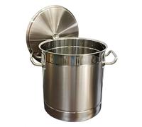 Stainless Steel Stock Pot - High Capacity Soup Pot with Lid for Gas Stove/Induction Cooker - Ideal for Catering and Home Cooking