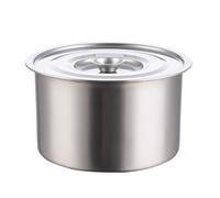 Stainless Steel Stock Pot, Multifunctional High Temperature Resistant Soup Pot with Lid, Deep Cooking Pot for Soup, Sauce, and Seasoning Eggs (22cm / 8.7in)