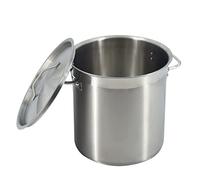 Stainless Steel Stock Pot Stainless Steel Stock Pot with Lid - Composite Bottom Round Barrel Soup Pot, Large-Restaurant Braised Meat Pot, Induction Cooker Gas General