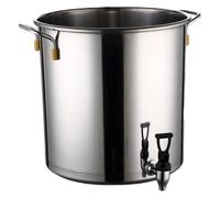 Stainless Steel Stock Pot,Stainless Steel Stockpot Large Capacity Soup Bucket with Tap, Restaurant Hot Water Tea Bucket, for All Stoves(25X30CM)