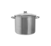Stainless Steel Stock Pot with Glass Lid, 28cm