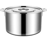 Stainless Steel Stock Pot with Lid, Non-Stick Cooking Pot, Mirror Polishing, 30L Capacity