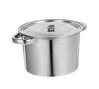 Stainless Steel Stockpot, 304, 20cm, 6L Soup Pot with Lid and Side Handles, Cookware Induction Potm, Stock Suit for Electric Gas Ceramic, Healthy & Easy Clean