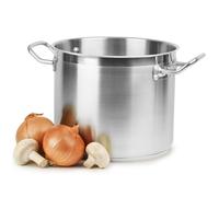 Genware Stainless Steel Stockpot 8ltr | Professional Cookware from Stock Pot, Large Saucepan, Stew Pot