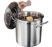 Stainless Steel Stockpot - Commercial Grade Cookware for Boiling Seafood - Compatible with Induction and All Heat Sources