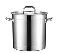 Stainless Steel Stockpot with Lid and Riveted Handles, Heavy Duty Induction Compatible, Ideal for Soup, Seafood, Stock, Canning Catering Large Groups and Events