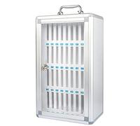 Stainless Steel Storage Cabinet - 60 Compartments with Handle for Office & Classroom - Clear Lockers for Phones - Available in 24 32 48 60 Positions 36 Compartments