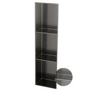 Stainless Steel Storage Rack for Wall-Mounted Installations Multi-Color Drainage Design Tile-Free Perfect for Showers & Bathrooms (Grey)