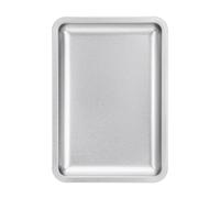 Stainless Steel Storage Tray Small Vanity Tray Bathroom Tray Storage Organizer Makeup Cosmetic Organizer Trays Premium Metal Organizer Plate for Vanity Bathroom Closets,7.1 x 4.9 inch(Silver)