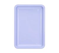 Stainless Steel Storage Tray Small Vanity Tray Bathroom Tray Storage Organizer Makeup Cosmetic Organizer Trays Premium Metal Organizer Plate for Vanity Bathroom Closets,7.1 x 4.9 inch(Purple)
