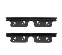 Stainless Steel Stove Crevice Cover Adjustable Black Stove Gap Filler Counter Guard for Kitchen Stove and Counter Gap Protection 35cm to 70cm 2 Pair
