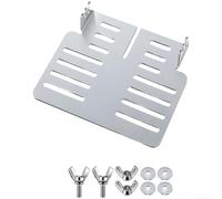 Stainless Steel Stove Fan Mounting Bracket Kit - Adjustable Heater Fan Stand W/Hollow Base for Optimised Heat Circulation - Includes Wing Nuts & Bolts - Silver - 9