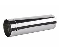 Stainless Steel Stove Pipe - 100mm / 4", Length 500mm - Chimney Flue Liner Rigid Tube