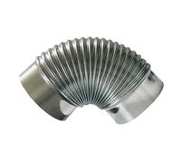 Stainless Steel Stove Pipe Elbow Smoked Pipe Connector Thread Elbow Exhaust Tube Fitting for Smooth Airflows Enduring for Kitchen Factory Stove Pumps