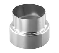 Stainless Steel Stove Pipe Reducer,Stainless Steel Stove Pipe Connector With Reducer Functionality For Chimneys(Ø120 mm/Ø100 mm)