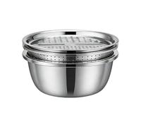 Stainless Steel Strainer Basin, Multi-Purpose Colander, 26cm, Strainer and Drain Basket, Drainage Chopping Basin, Easy to Clean, for Vegetables Fruits Rice Washing Draining Kitchen
