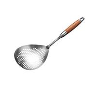 Stainless Steel Strainer Ladle for Vegetable Broth Ergonomic Handle Skimmer Household Slotted Spoon Rustproof Skimmer