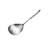 Stainless Steel Strainer Ladle for Vegetable Broth Ergonomic Handle Skimmer Household Slotted Spoon Rustproof Skimmer